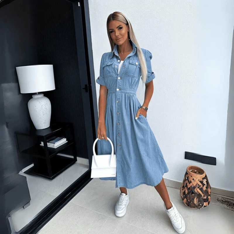 Liliane | Damen Luftiges Sommerkleid | Midi