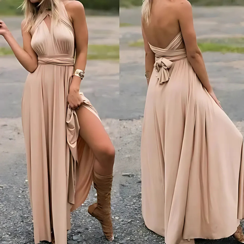 Marie | Damen Wickel Partykleid | Maxi