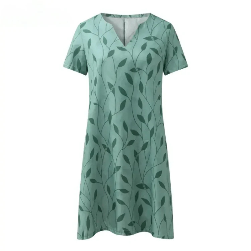 Alberte | Damen Elegantes Bedrucktes Sommerkleid | Midi