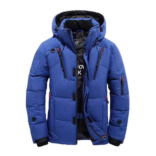 Winddichte Winter-Daunenjacke für Herren