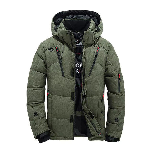 Winddichte Winter-Daunenjacke für Herren