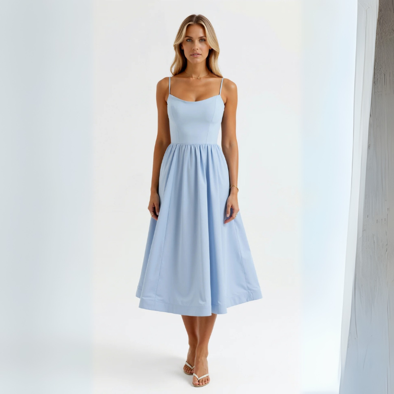 Malina | Damen Sommer Elegantes Kleid | Midi