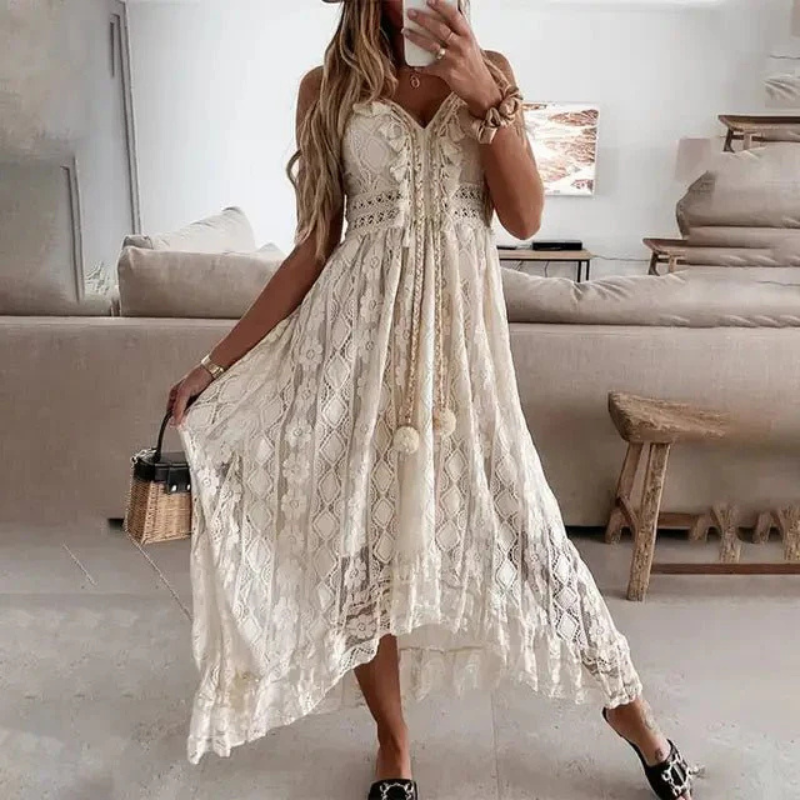 Malina | Damen Boho Hochzeitsgast Kleid | Maxi