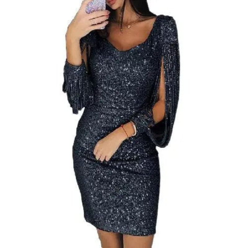 Anika | Damen Glitzer Abend Partykleid | Mini