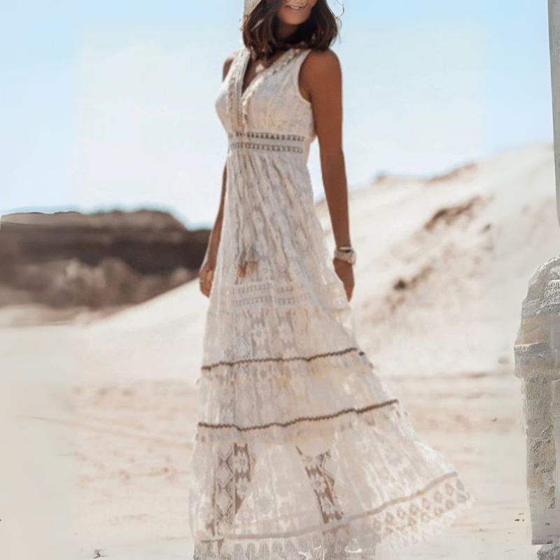 Alina | Damen Festliche Elegante Cocktailkleid | Maxi