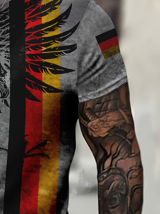 Alwin | Fußballtrikot Herren - Retro-Stil Mit Flaggenmotiv