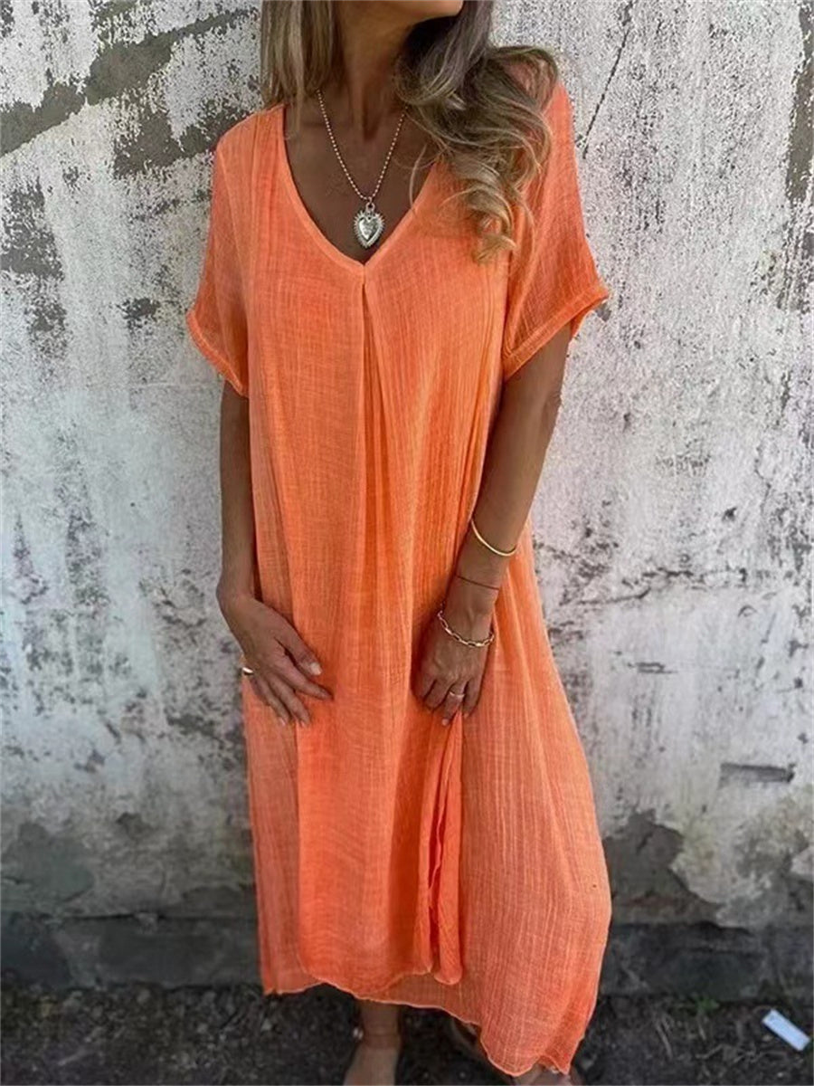 Christalyn | V-Ausschnitt Midikleid für Damen