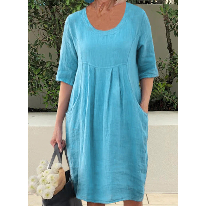 Catho | Kurzärmeliges Vintage-Kleid für Damen