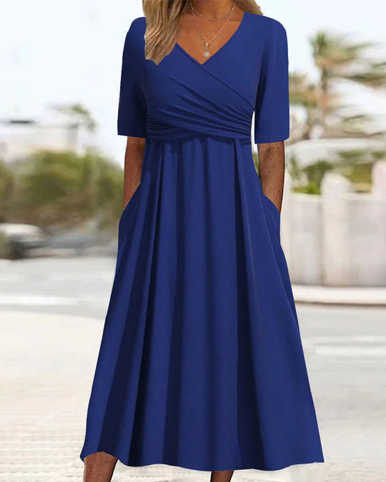 Azura | Überkreuz-Midikleid für Damen