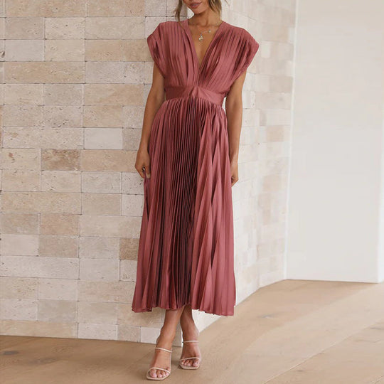 Casimir | Elegantes V-Ausschnitt Kleid für Damen