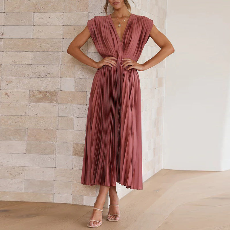 Casimir | Elegantes V-Ausschnitt Kleid für Damen