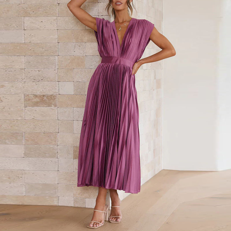 Casimir | Elegantes V-Ausschnitt Kleid für Damen