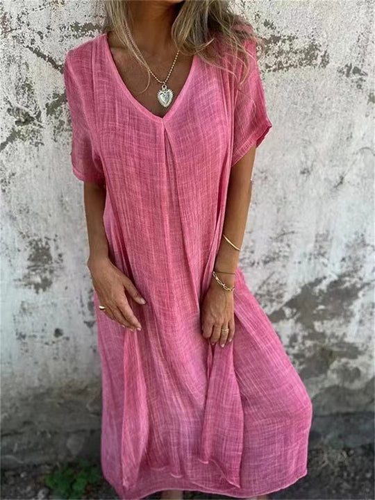 Christalyn | V-Ausschnitt Midikleid für Damen