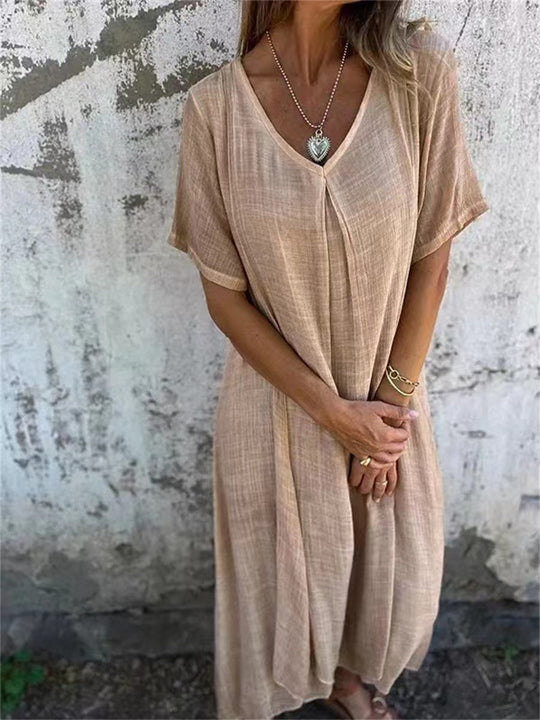 Christalyn | V-Ausschnitt Midikleid für Damen